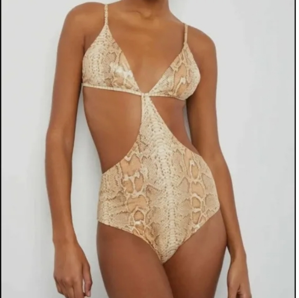 Onia Rose Liquid monolingual swimsuit in python size small nwot